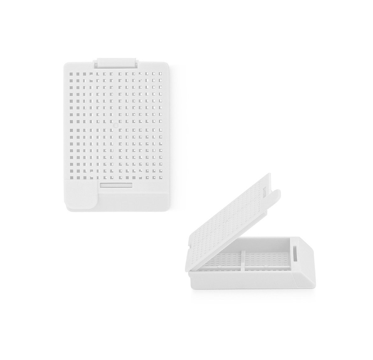 Cassette d'inclusion pour Biopsie avec couvercle blanche